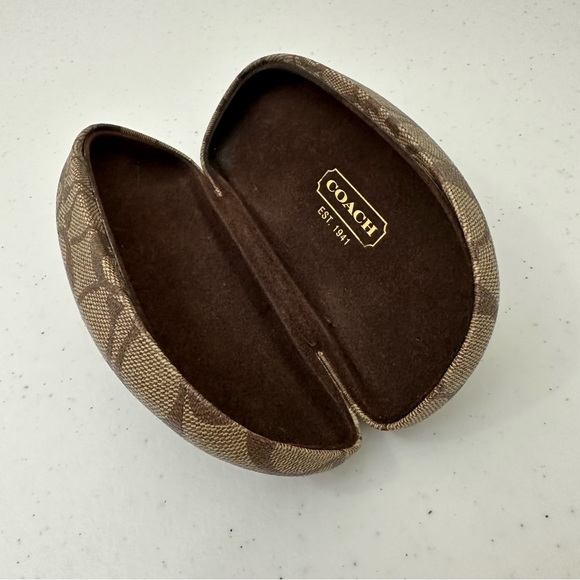 Coach Monogram Brown Clamshell Eyeglasses or Sunglasses Hard Case - Picture 11 of 13